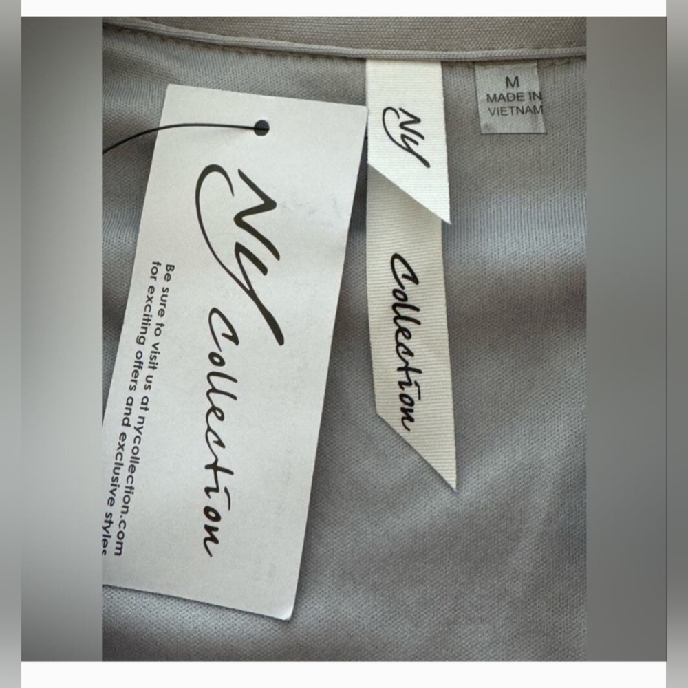 NY Collection Silver Sequin Blouse - Picture 9 of 9